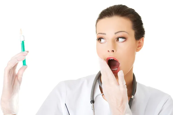 Nurse with syringe — Stock Photo, Image