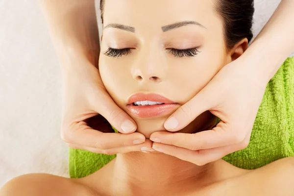 Woman at face massage — Stock Photo, Image