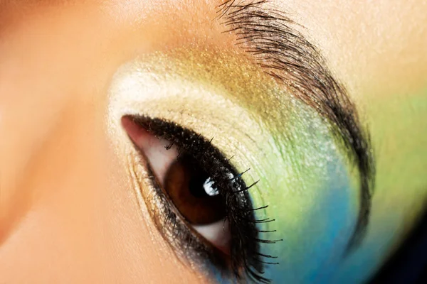 Trucco degli occhi da vicino . — Foto Stock