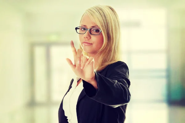 Businesswoman making choise — Stock Photo, Image