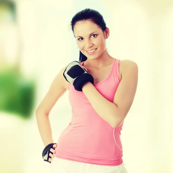 Mujer redy para el ejercicio — Foto de Stock