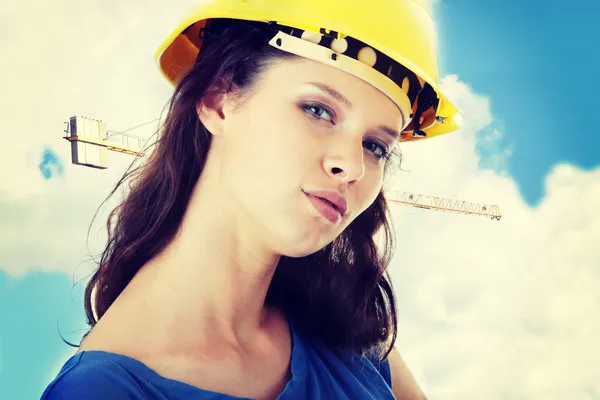 여성 건설 노동자 계약자 — 스톡 사진