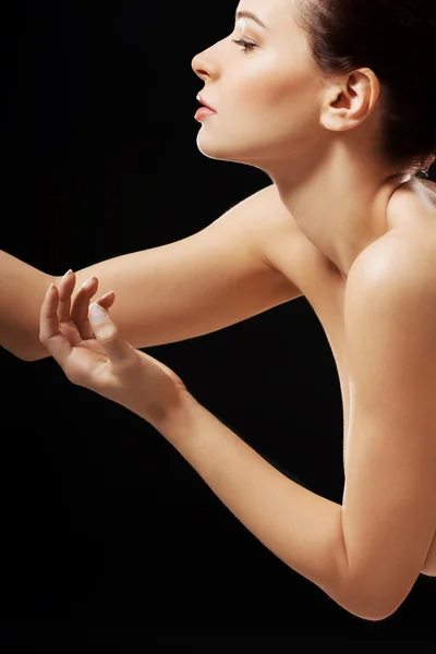 Beautiful naked topless woman. — Stock Photo, Image