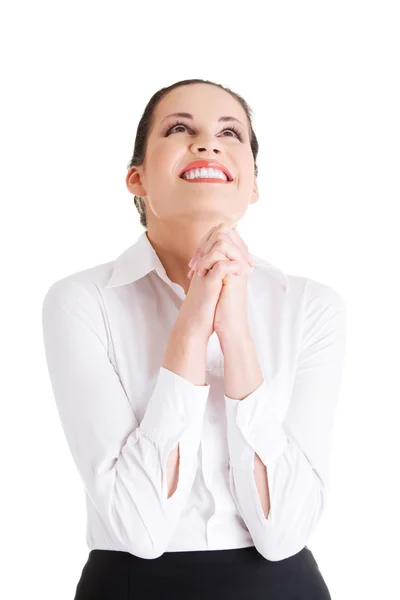 Happy, satisfied business woman. — Stock Photo, Image