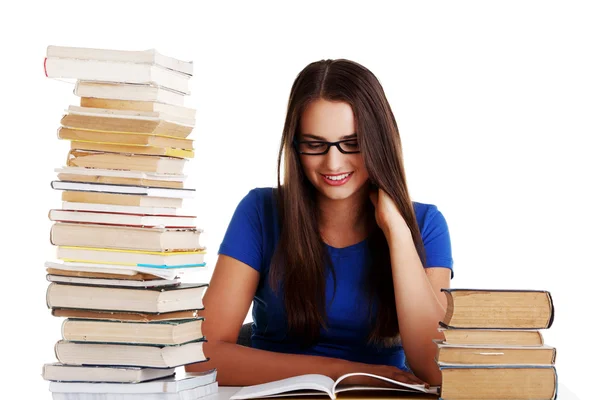 Young woman student with book. — Stock Photo, Image