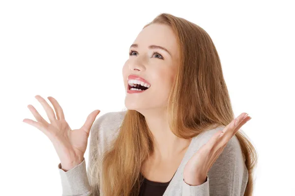 Woman expressing surprise. — Stock Photo, Image