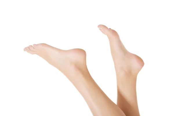 Beautiful smooth, shaved legs and feet. — Stock Photo, Image