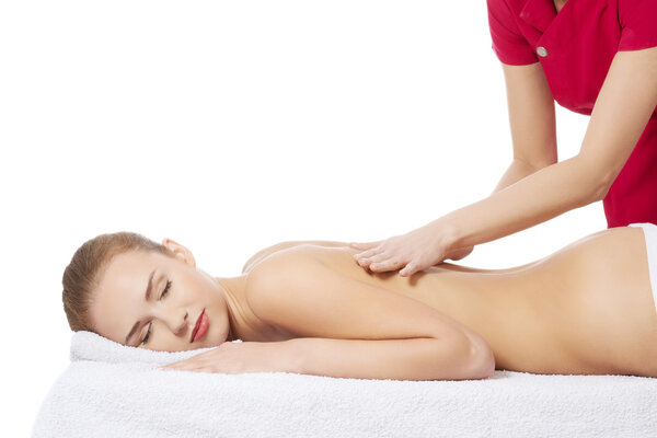 Woman on the massage table