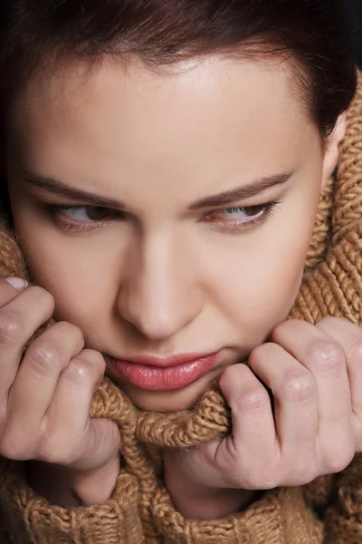 Jonge vrouw heeft depressie. — Stockfoto