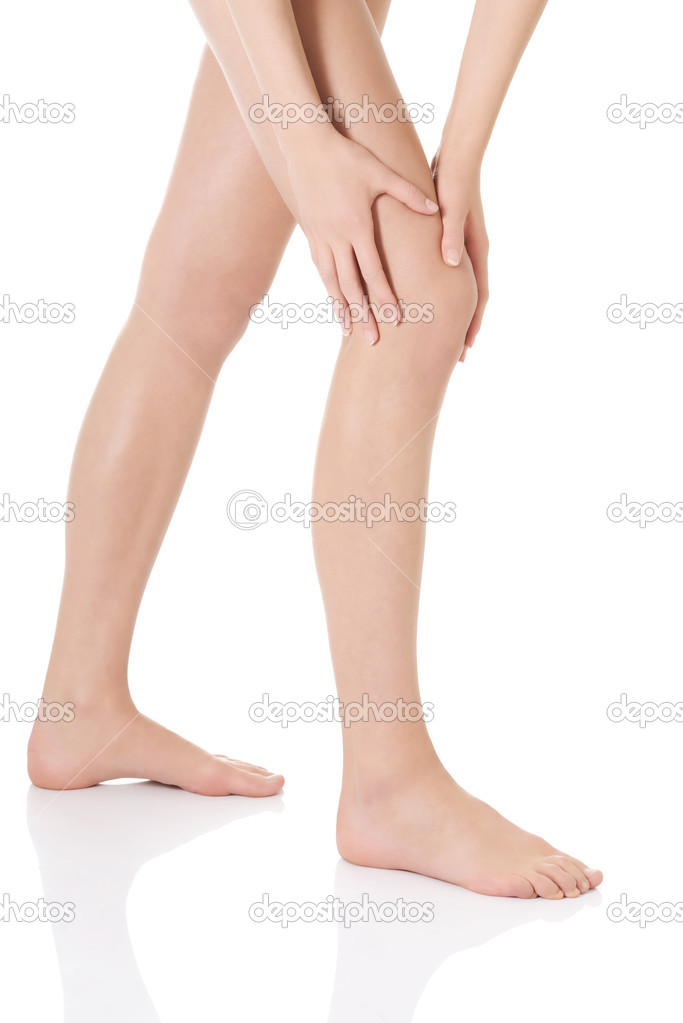 Beautiful shaved woman's legs.