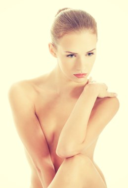 Topless woman