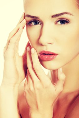 taze temiz ten beyaz kadınla.