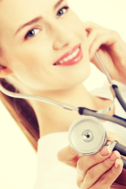 Beyaz doktor veya hemşire