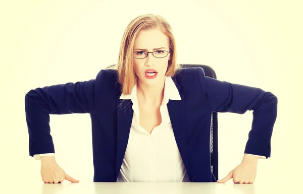 Business woman bossy behaviour — Stock Photo, Image