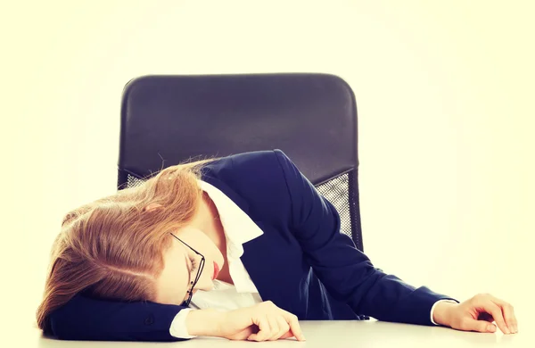 Sleeping business woman — Stock Photo, Image