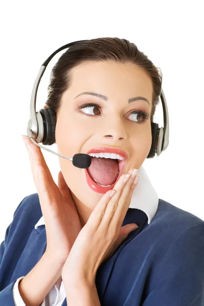 Call center woman — Stock Photo, Image