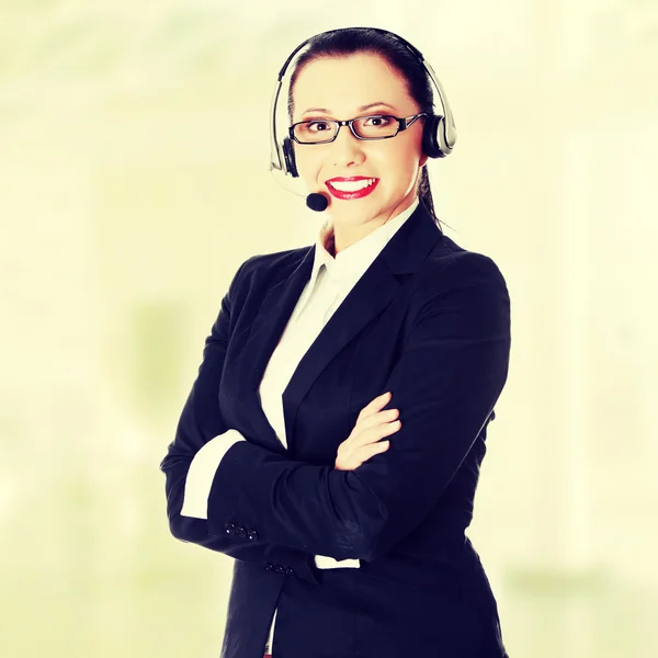 Attractive customer support representative — Stock Photo, Image