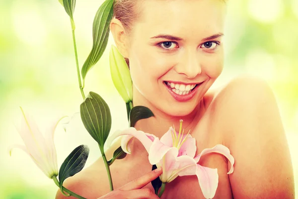 Meisje zonder een make-up — Stockfoto