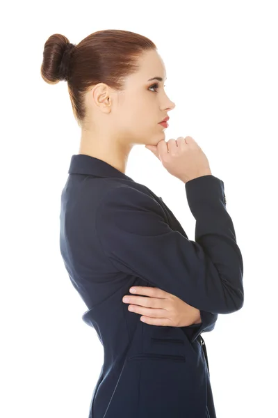 Pensando mujer de negocios . — Foto de Stock