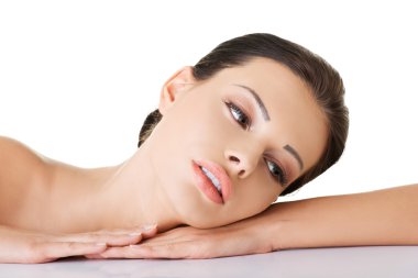 Güzel spa kadını.