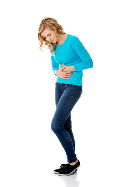 Woman with stomach issues — Stock Photo, Image