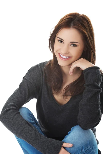 Young casual woman style. Studio portrait — Stock Photo, Image
