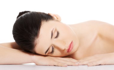 Güzel spa kadını.