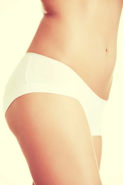 Gyönyörű női test elszigetelt fehér. — Stock Fotó