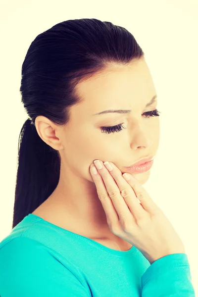 Žena s bolestí zubů — Stock fotografie