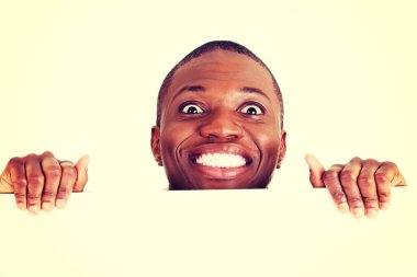 işadamı gösteren boş reklam