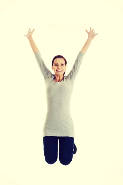 Woman jumping. — Stock Photo, Image