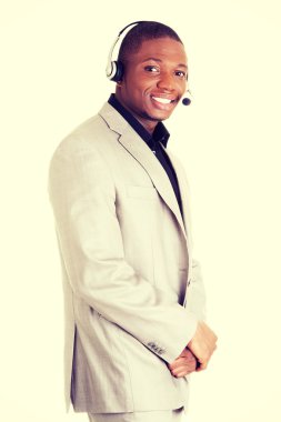 Destek telefonu operatörü kulaklık