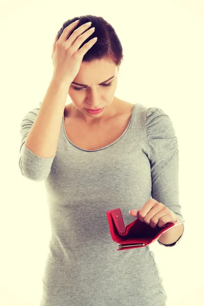 Mujer con cartera vacía —  Fotos de Stock