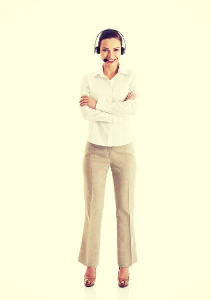Woman with headphones. — Stock Photo, Image