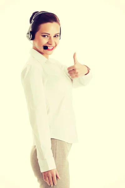 Woman showing OK sign — Stock Photo, Image