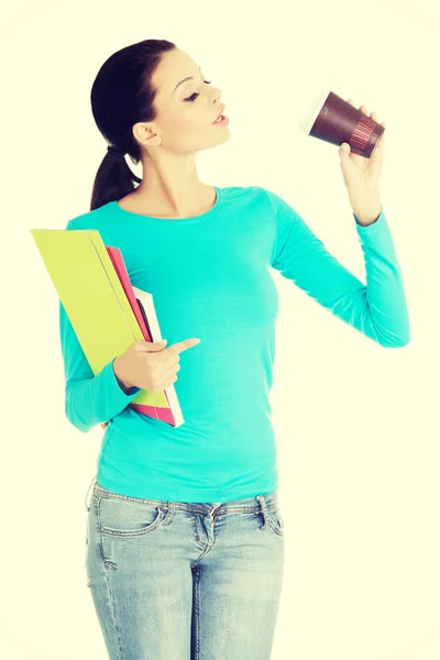 Businesswoman with notebooks — Stock Photo, Image