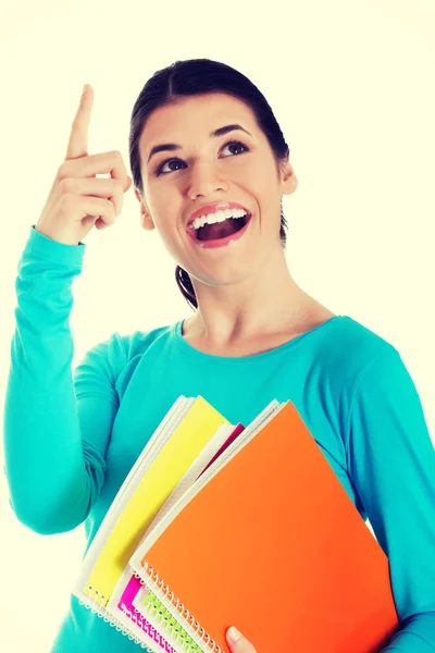 Mujer señalando . —  Fotos de Stock