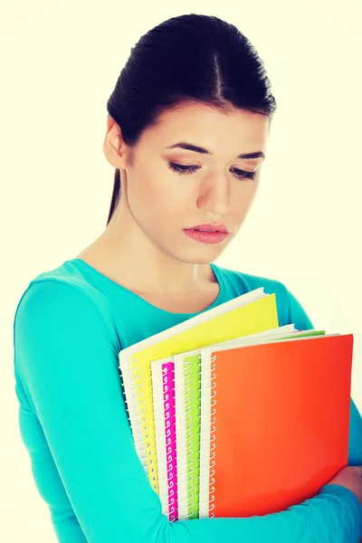 Estudante com cadernos — Fotografia de Stock