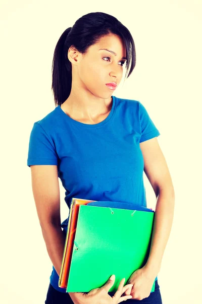 Mujer con cuadernos . —  Fotos de Stock