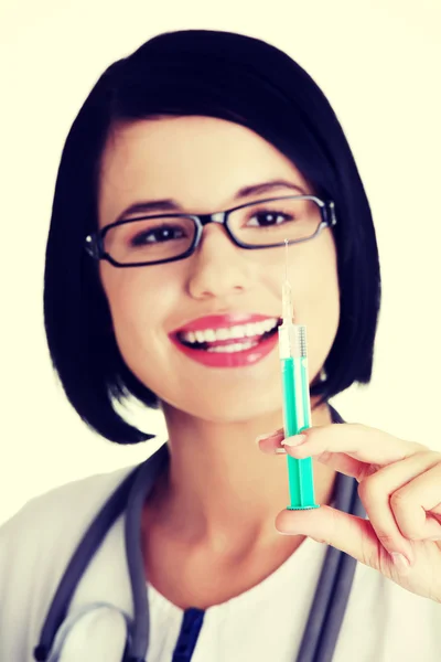 Nurse with syringe — Stock Photo, Image