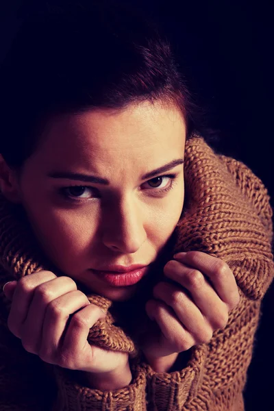 Mulher em depressão. — Fotografia de Stock