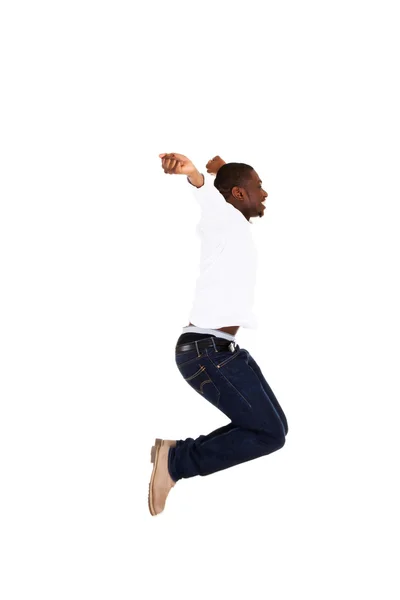 Homem feliz saltando — Fotografia de Stock