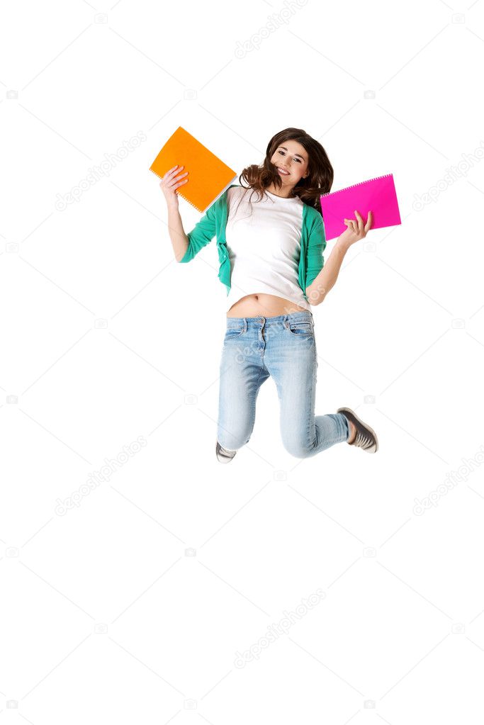 Jumping college student