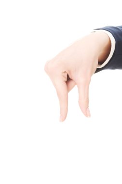 kadın, kopya alanı gösterilen s el.