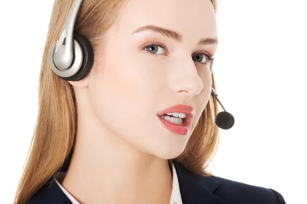 Callcenter-Mädchen. — Stockfoto