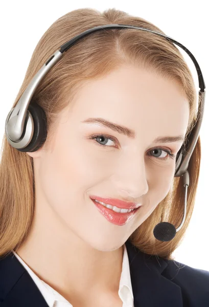 Callcenter-Mädchen. — Stockfoto