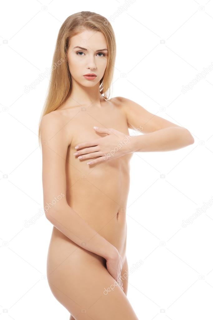 Beautiful naked woman standing.