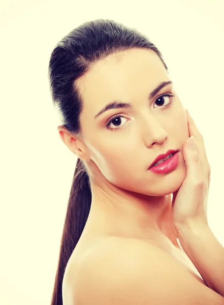 Beautiful young caucasian woman portrait — Stock Photo, Image