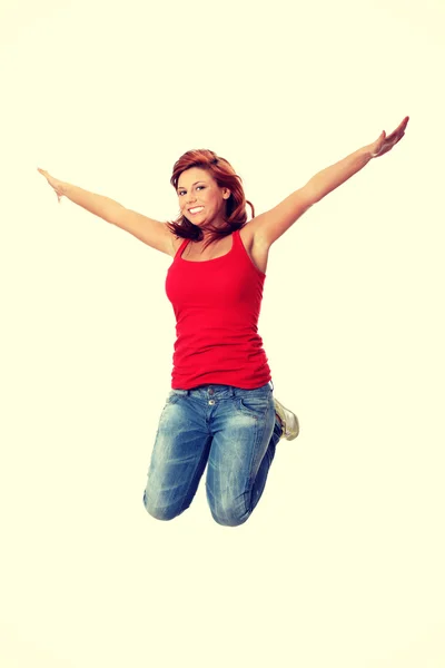 Mujer saltando en el aire —  Fotos de Stock