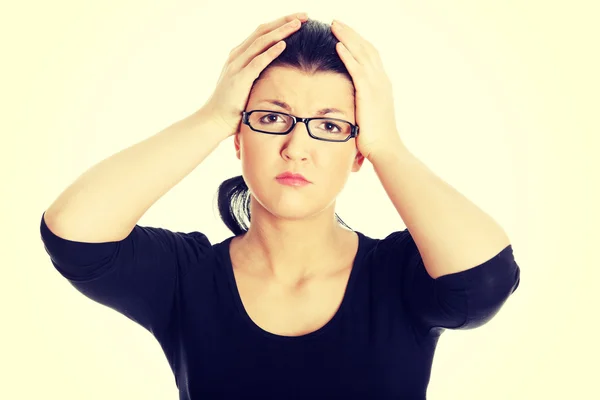 Young woman having headache — Stock Photo, Image